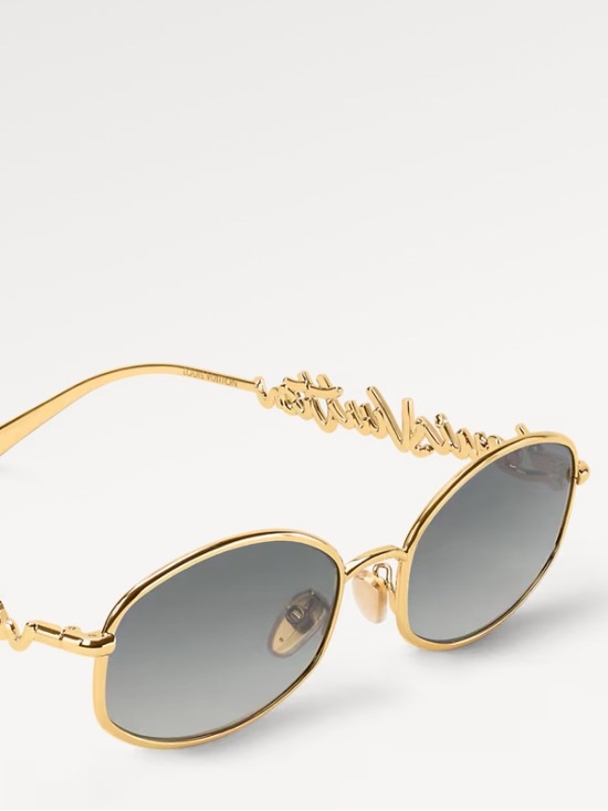 Louis Vuitton Accessories - Louis Vuitton Lv script metal round sunglasses
